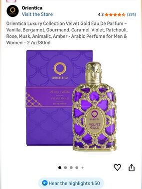 Velvet Gold Eau de Parfum — Purple